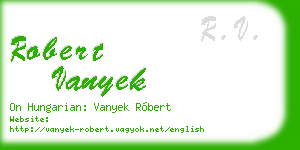 robert vanyek business card